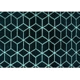 thumbnail image 1 of Ahgly Company Indoor Rectangle Abstract Light Blue Modern Area Rugs, 7' x 10', 1 of 4