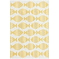 thumbnail image 2 of Unique Loom Outdoor Coastal Collection Area Rug - Pesci (5' 3" x 8' Rectangle Yellow/Ivory), 2 of 6