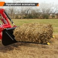thumbnail image 5 of Clamp-On Pallet Forks 43" Total Length 1500 LB Capacity Heavy Duty Front Loader Forks with Adjustable Stabilizer Bar for Loader Bucket Skid Steer Tractor, 5 of 7