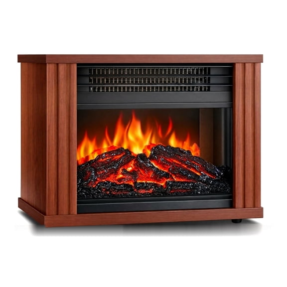 Airo Comfort Portable Electric Fireplace Heater 1500W Stove with 3D Realistic Dancing Flame Effect