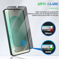 thumbnail image 4 of (2+2 Pack) privacy Screen Protector for Samsung Galaxy  S24 Plus  6.7-Inch with Camera Lens Protector, Tempered Glass Film, Fingerprint ID Compatible，scratch-resistant, 4 of 6