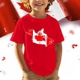 thumbnail image 3 of T-shirt Canada pour Garçons Drapeau Canadien Col Rond Manches Courtes T-Shirt Filles Fête du Canada Imprimé Feuille d'Érable Mode Urbaine Garçons Fête du Canada T-Shirt à Imprimé Graphique, 3 of 5