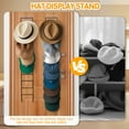 thumbnail image 5 of Livhil 12Pack Hat Hooks for Wall, Hat Cap Hanger, Hat Organizer Rack, Wig Holder (Black), 5 of 8