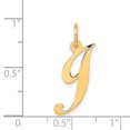 thumbnail image 2 of FJC Finejewelers 14 kt Yellow Gold Medium Fancy Script Letter J Initial Charm, 2 of 5
