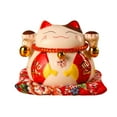 thumbnail image 2 of GUOOL Cute Cat Money Bank Animal Statue Sculpture Money Box Ceramic Ornament for C, 2 of 9