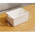 thumbnail image 1 of Caja de almacenamiento con tapa de plástico for armario, ropa interior, calcetines, caja de almacenamiento de escritorio, cesta de almacenamiento grande blanca, 1 of 6