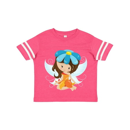 

Inktastic Cute Fairy Magic Fairy Brown Hair Flowers Gift Toddler Toddler Girl T-Shirt