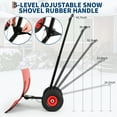 thumbnail image 4 of Snow Shovel with Wheels, Adjustable Handle, 5-Position Angled Blade, Ergonomic Snow Pusher for Driveway, 4 of 20