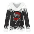 thumbnail image 3 of MHFRRA Camiseta Informal de Manga Larga para Festividades, Suave, Cómoda y de Uso Diario, Blusa Holgada para Celebraciones de Temporada y Un Atuendo Acogedor. Negro, 3 of 3