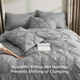 thumbnail image 3 of U by Bedsure King Comforter Set 7 Pieces- Pinch Pleat Grey Bed in A Bag with Comforters, Sheets, Pillowcases & Shams, 3 of 10