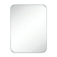 thumbnail image 4 of TEHOME Mid-Century Modern Chic Metal Rounded Wall Mirrors 30'' x 40'' - Chrome, 4 of 5