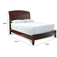 thumbnail image 3 of Kyle Soild Wood Low Profile Full Bed with Sleigh Headboard Cherry Brown, 3 of 5