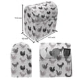 thumbnail image 4 of Rooster Stand Mixer Cover, Rhythmic Cockerel Chicken Poultry Farm Animals on Plain Backdrop, Kitchen Appliance Organizer Bag Cover with Pockets, 5 Quarts, Charcoal Grey Pale Mauve, by Ambesonne, 4 of 4