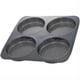 thumbnail image 1 of Hamburger Bun Pan, 5 Inch Non-Stick Carbon Steel Hamburger Mold, 4 Cup Big Baking Pan suitable for Homemade Hamburger Buns, 1 of 5