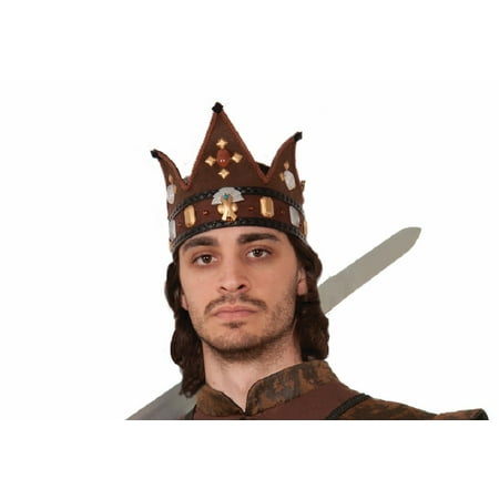 Medieval Game King Prince Knight Earth Brown Crown of Thrones Costume