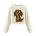 thumbnail image 7 of Xixirimido Beige Cavalier King Charles Spaniel Teen Shirts for Girls Trendy Crewneck Pullover Sweatshirts Soft Graphic Crop Tops Long Sleeve Kid Fall Clothes for 7-8 Years, 7 of 7