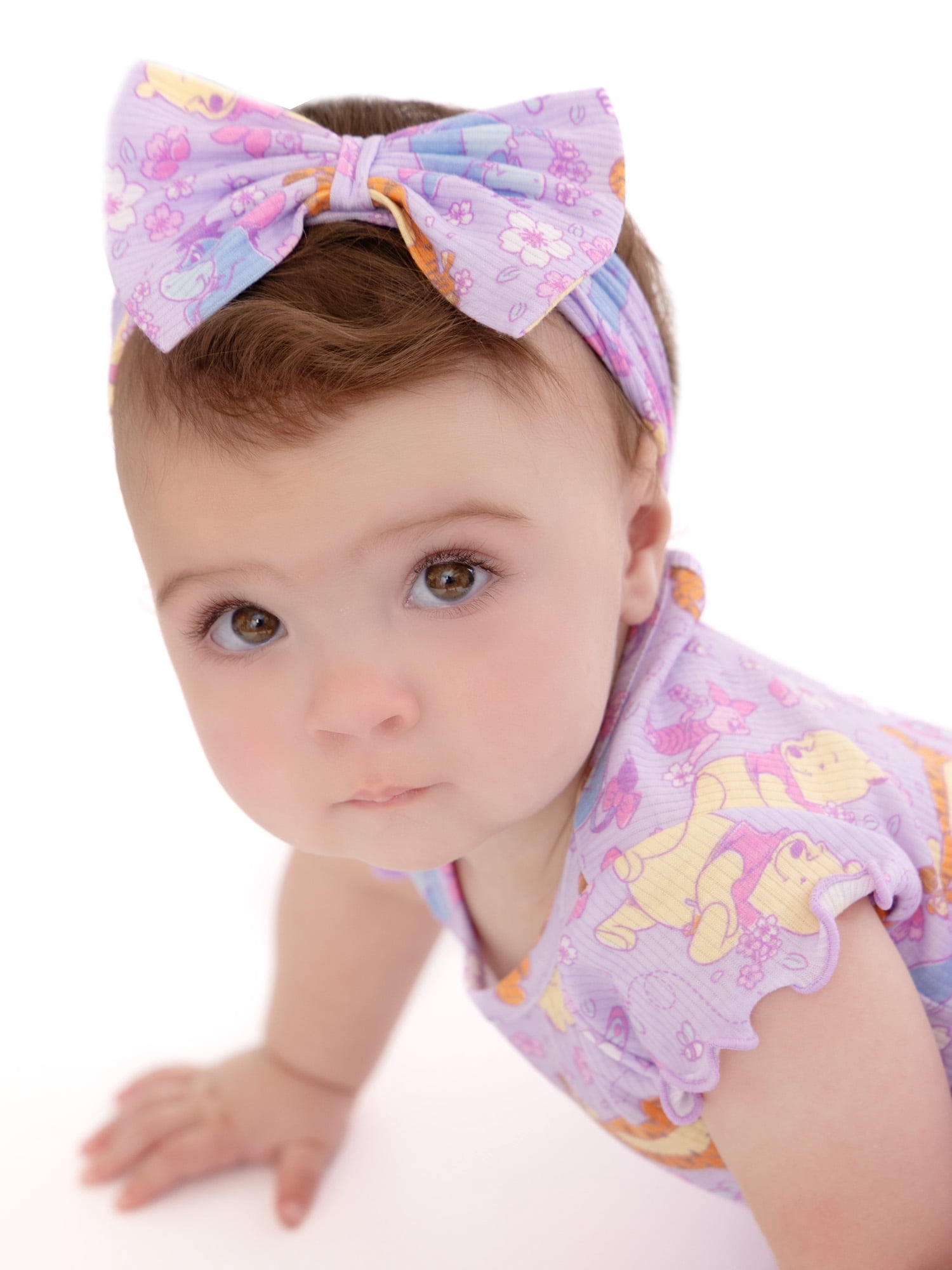 Winnie the Pooh Baby Girls Tutu Dress Bodysuit with Matching Headband, 2-Piece, Sizes Newborn-24M