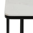 thumbnail image 4 of Kate and Laurel Credele Modern Marble C-Table End Table, 12 x 19 x 27, Black and White, Chic Contemporary TV Tray Table with Metal Legs And Cultured Marble Tabletop, 4 of 8