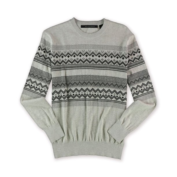 Sean John - Suéter para hombre con calentador de hielo, color gris, mediano Sean John Pull-over
