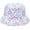 Blue and Pink, variant on Cute Floral Print Bucket Hats for Women Teens Summer Beach Sun Hat Reversible Flower Pattern Fisherman Cap