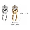 thumbnail image 4 of 4 PCS Brooch Golden Forma de dientes Broche Mini Aleación Broche Silver Broche Decoración, 4 of 6