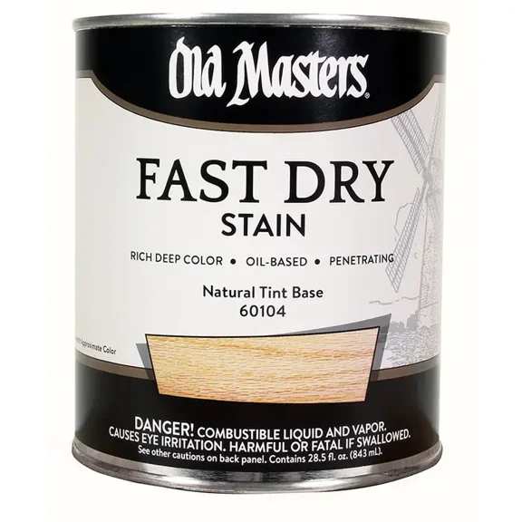 Old Masters 60104 Natural Tint Base Fast Dry Wood Stain - 1 Quart