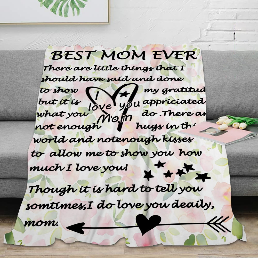 Mothers Day Throw Blanket - 65 x 55, Best Mom, Pink, FAST SHIPPING