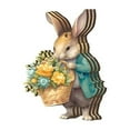 thumbnail image 1 of Binwennn Retro Easter Wooden Decorations Rabbit Wooden Hollow Rural Farmhouse Easter Home Decorations Suitable For Tree Family Party Decoration Hand Painted Stained Glass Window Hanging Decorated, 1 of 4