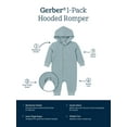 thumbnail image 6 of Gerber Baby Neutral Long Sleeve Hooded Romper, Sizes Newborn - 24 Months, 6 of 7