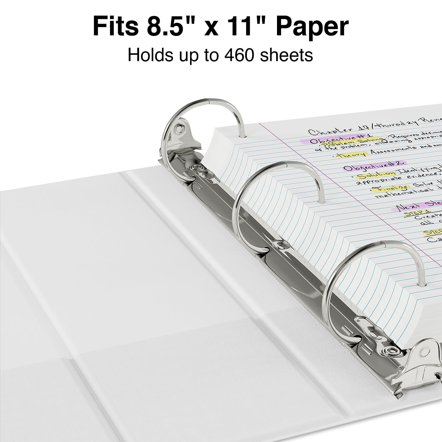 Staples Economy 3" 3-Ring View Binder White  3/Pack ST23743-CCVS
