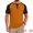 Orange, variant on DARING DIVA Men's Henley Button Down Color Block Short Sleeve T-Shirt S Orange