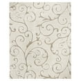 thumbnail image 3 of SAFAVIEH Florida Doug Floral Vines Geometric Shag Area Rug, Cream/Beige, 11' x 15' - X-Large - Transitional Modern Design, Cream & Beige, Non-Shedding & Easy Cleaning, Ultra Plush Thick Pile, Ideal f, 3 of 18