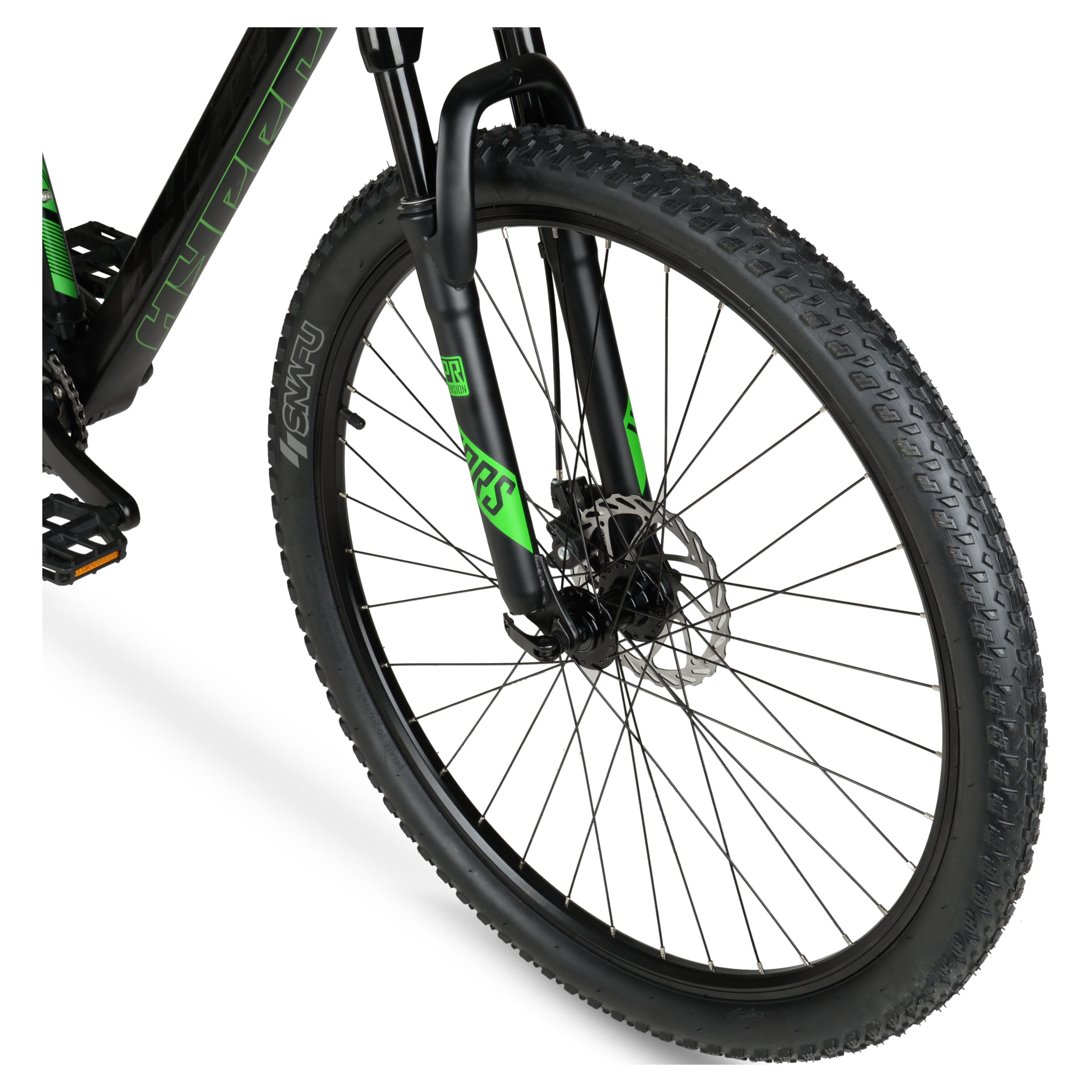Hyper 29" Carbon Fiber Men's Mountain Bike, Black/Green - image 10 of 12