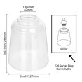 thumbnail image 4 of Clear Glass Shade 5 Inch Diameter, 1.65 Inch for E26 Socket Fitter Glass Lampshade Covers for Chandelier Bath Vanity Wall Sconces Light Fixtures High Transmittance, 4 of 8
