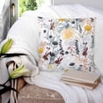 thumbnail image 3 of 18x18 Pillow Covers Set of 2, Wildflowers Blossom Throw Pillow Covers Decorative Couch Cushion Case, Spring Farmhouse Botanical Floral Microfiber Square Pillowcases for Bedroom Car Living Room, 3 of 7