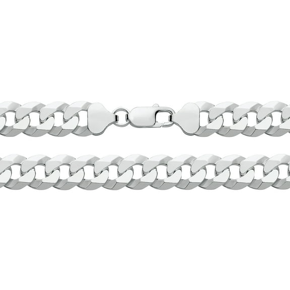 925 Sterling Silver Men Curb Chain - 24 inch*12mm