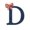D, variant on Wooden Letter A Decorative Monogram with Star Pattern and Striped Bow for Wall Hanging Door Decor Nursery Bedroom Living Room