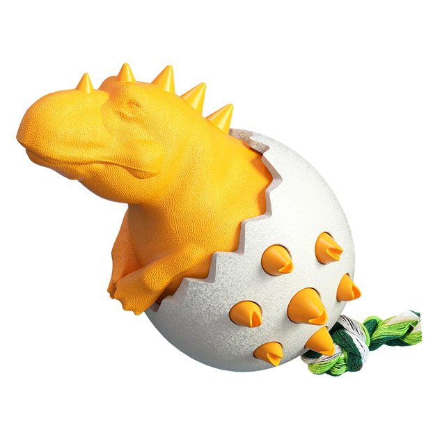 Durable perro masticar juguetes huevo de dinosaurio no para todas las Naranja jinwen masticar juguetes dientes