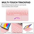 thumbnail image 5 of Kenke Keyboard Case for iPad (A16) 11th Generation 11 inch 2025,iPad 10th Generation 10.9 Inch 2022 – Magic-Style Keyboard with Multi-Touch Trackpad – Floating Cantilever Stand – Magnetic Case, Pink, 5 of 9