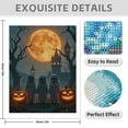thumbnail image 3 of Diamond Art Kit for Adults, Spooky Night Pumpkin Scary Castle Moonscape Diamond Painting for Adults Beginners, 5D DIY Diamond Art Painting Kits, Colorful Diamond Painting Craft for Home Decor 12x16, 3 of 7