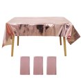 thumbnail image 1 of Manteles,Juego de manteles de papel de aluminio para fiestas, manteles impermeables de plástico brillante para bodas, fiestas de compromiso, 54 x 108 pulgadas Adepaton BST3015683-3, 1 of 5