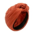 thumbnail image 5 of Women Cross Headscarf Solid Color Bow-knot Bandana Soft Breathable Turban Hat Retro Style Headwrap for Short Hair Long Hair Ladies Fashion Accessories, 5 of 8