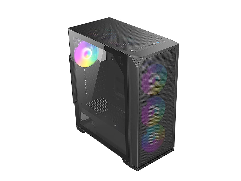 Bluegears b-Knights RGB Gaming Case include 6 x RGB 120mm Fans, Front Mesh Cover, and Side Tempered Glass for Extreme Cooling and Lighting Display specially designed for Fearsome Gamers