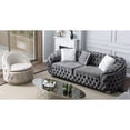 thumbnail image 3 of Beyan Signature Bursa 91" Velvet Upholstered Sofa in Gray/Silver, 3 of 4