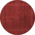 thumbnail image 1 of Ahgly Company Indoor Round Abstract Red Contemporary Area Rugs, 4' Round, 1 of 4