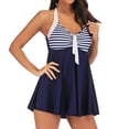 thumbnail image 5 of Maillots de Bain Rembourrés Tankini Swimjupmsuit Striped Striped Striped Swimini, 5 of 5