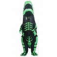 thumbnail image 4 of Disfraz inflable de dinosaurio T-rex jurásico premium halloween Toda ocasión Bk Disfraces  Talla unitalla  adulto 12+ Verde, 4 of 8