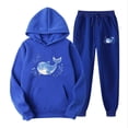 thumbnail image 2 of Feancey Valentines Day Sweatsuits for Women Set Novelty Heart Print Hoodies and Sweatpants Matching Sets Trendy 2 Piece Jogging Suits Blue 3XL, 2 of 7