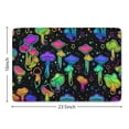 thumbnail image 5 of Colorful Mushroom Star Black Flannel Non Slip Door Rugs,Washable Door Mats Indoor,Decorative Door Mats,Dirt-Resistant and Absorbent Doormat for Entrance,Bedroom,Kitchen,Bathroom,23.5"x16", 5 of 5
