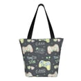 thumbnail image 3 of Fotbe Gamers Pattern Beach Tote,Shoulder Handbag,Spacious Tote Bag,Lightweight Travel Bag,Versatile Shopping Bag, 3 of 9